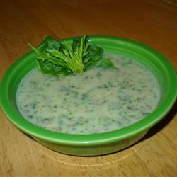 Spinach, Potato, and Nutmeg Soup 