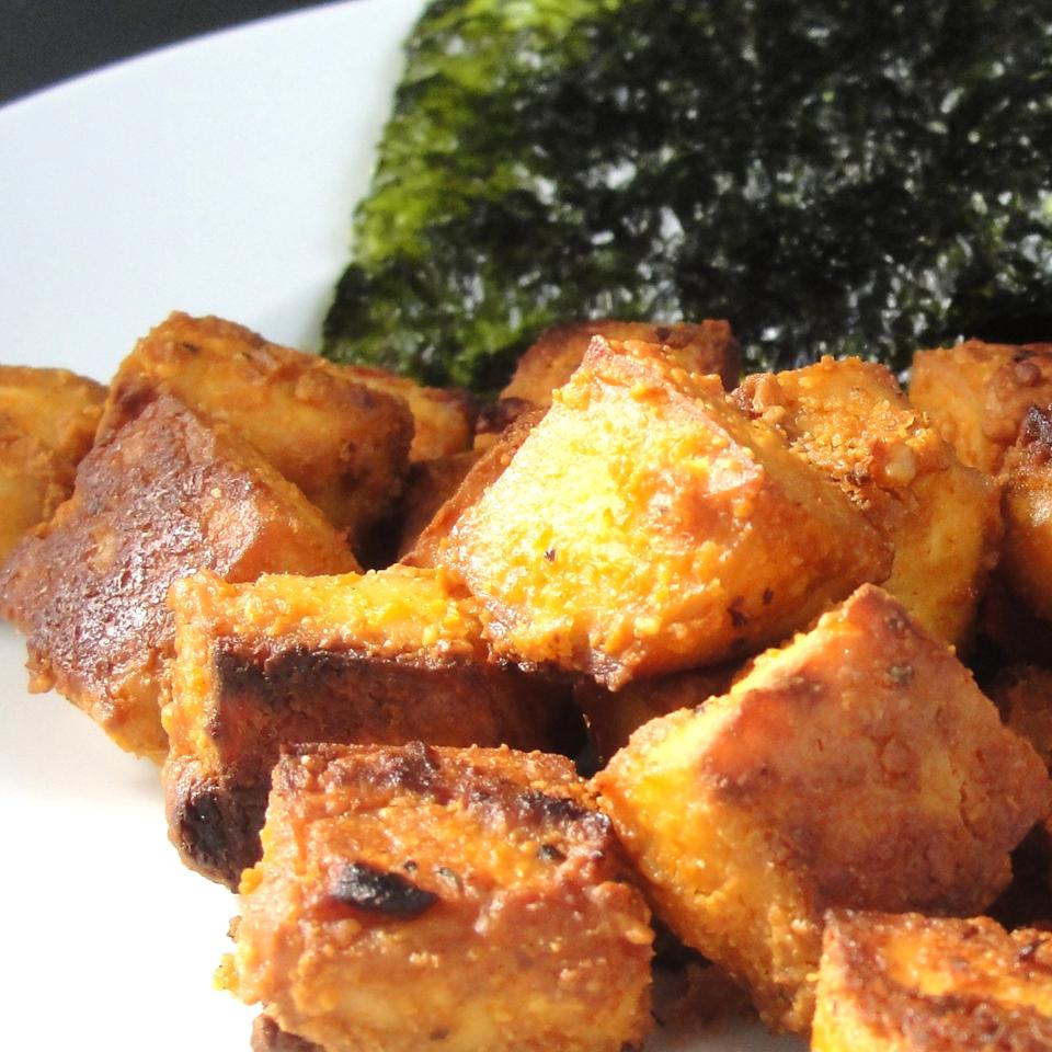 Spicy Baked Marinated Tofu 