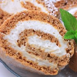 Pumpkin Roll with Ginger and Pecans 