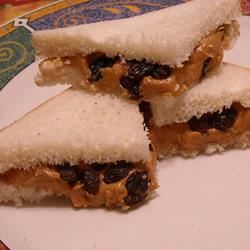 Cinnamon-Raisin Peanut Butter Sandwich 