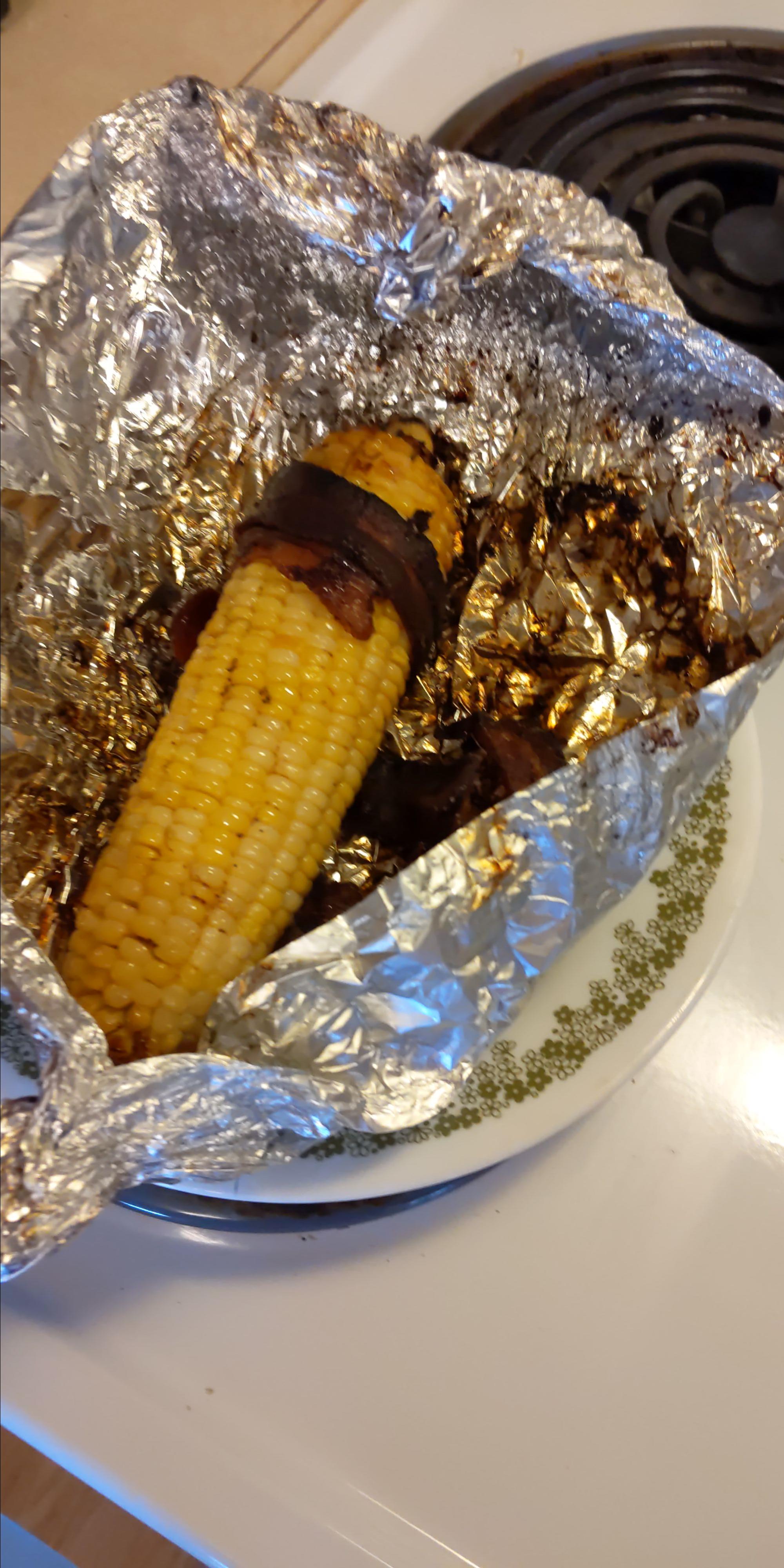 Grilled Bacon-Wrapped Corn on the Cob 
