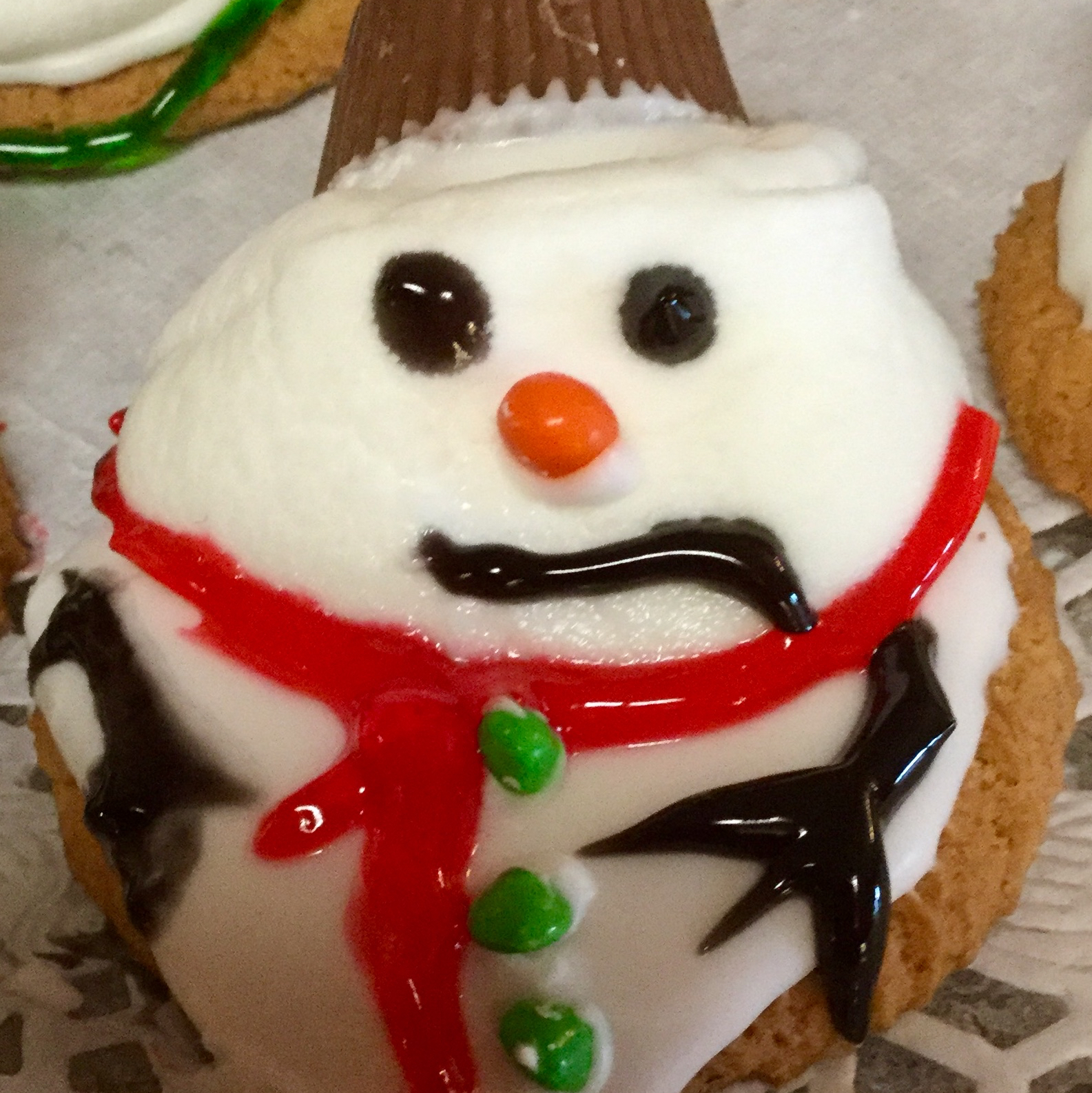 Melted Snowman Cookies Mama Mia