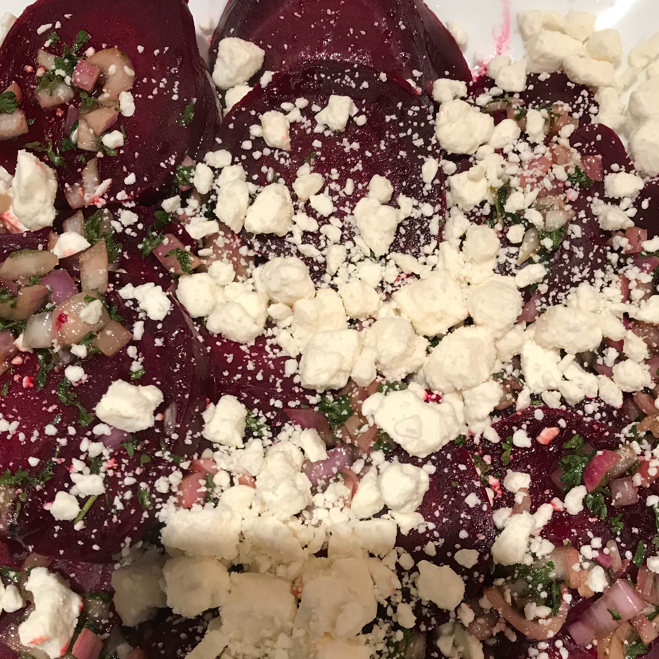 Roasted Beets with Feta 