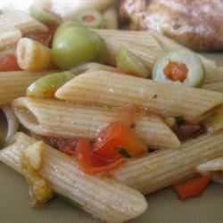 Rigatoni With Eggplant, Peppers, and Tomatoes mommyluvs2cook