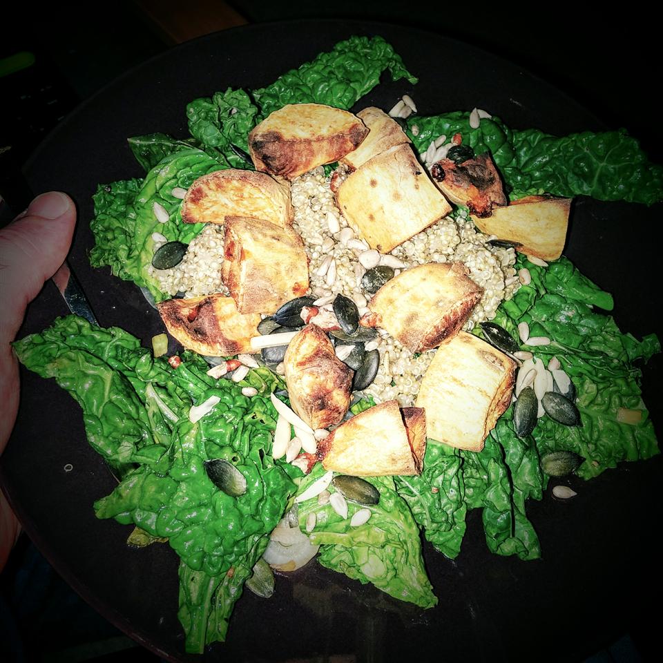 Roasted Yam and Kale Salad 