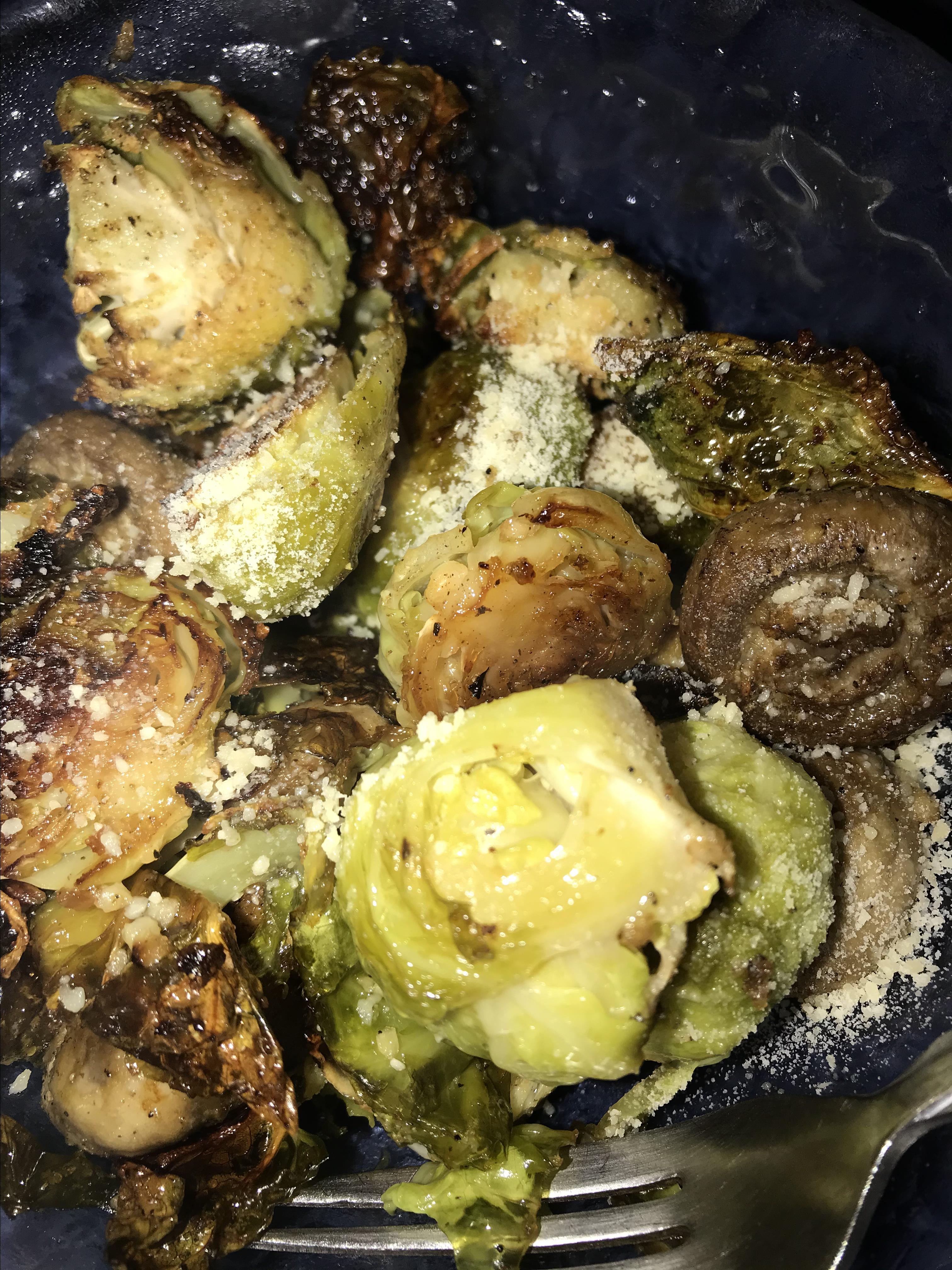 Brussels Sprouts with Mushrooms Laurie