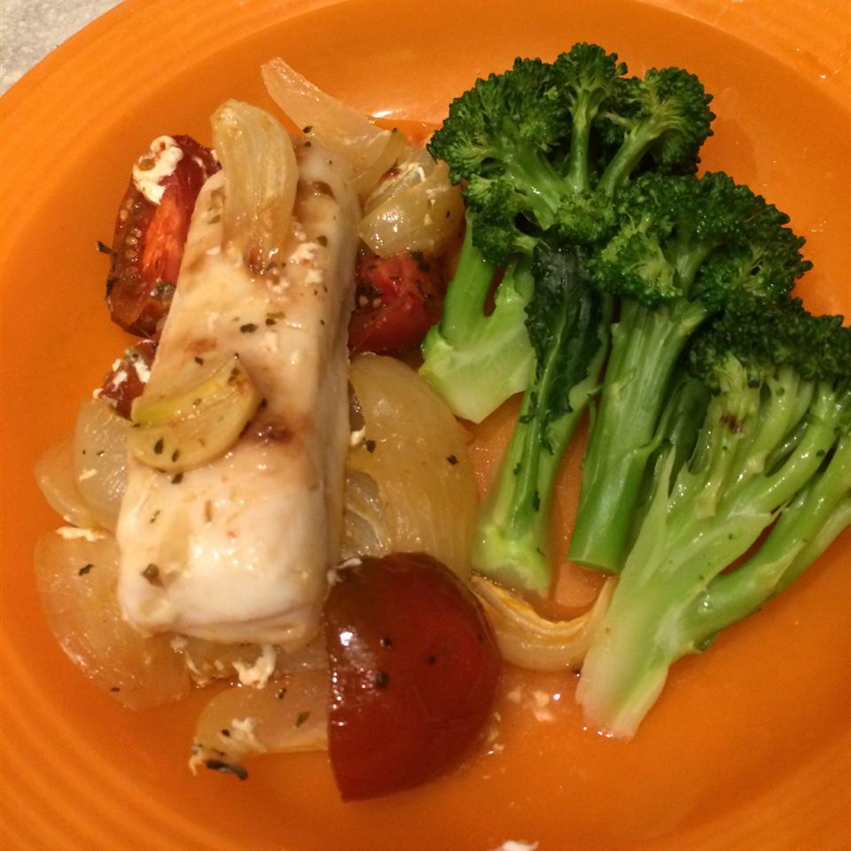Prime Hake Steaks with Chunky Roasted Vegetables 