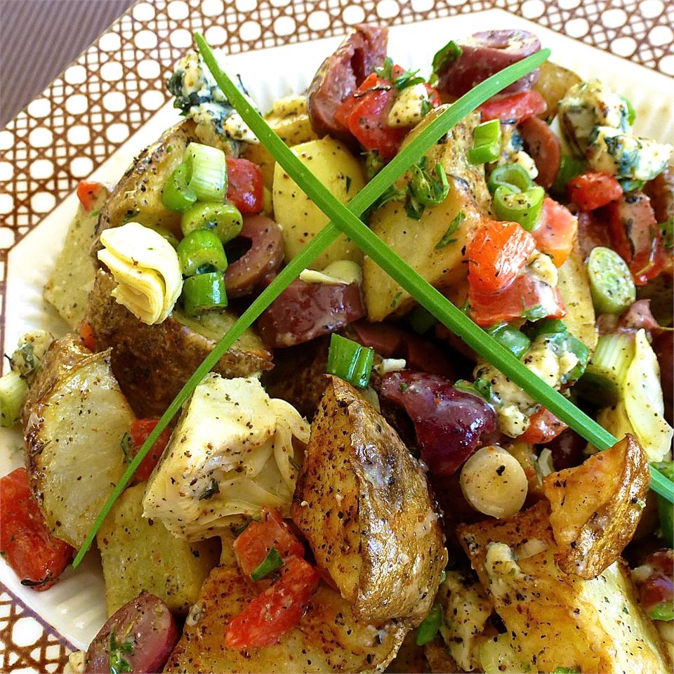 Roasted Potato Salad with Balsamic Dressing lutzflcat