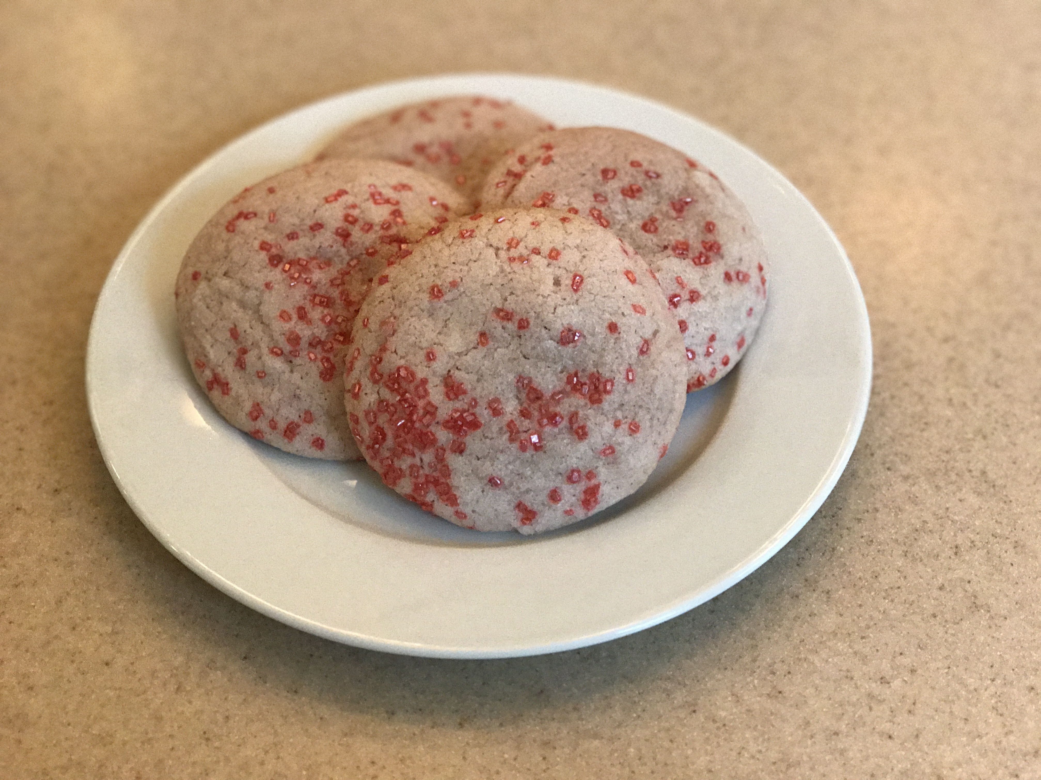 Chewy Strawberry Sugar Cookies 