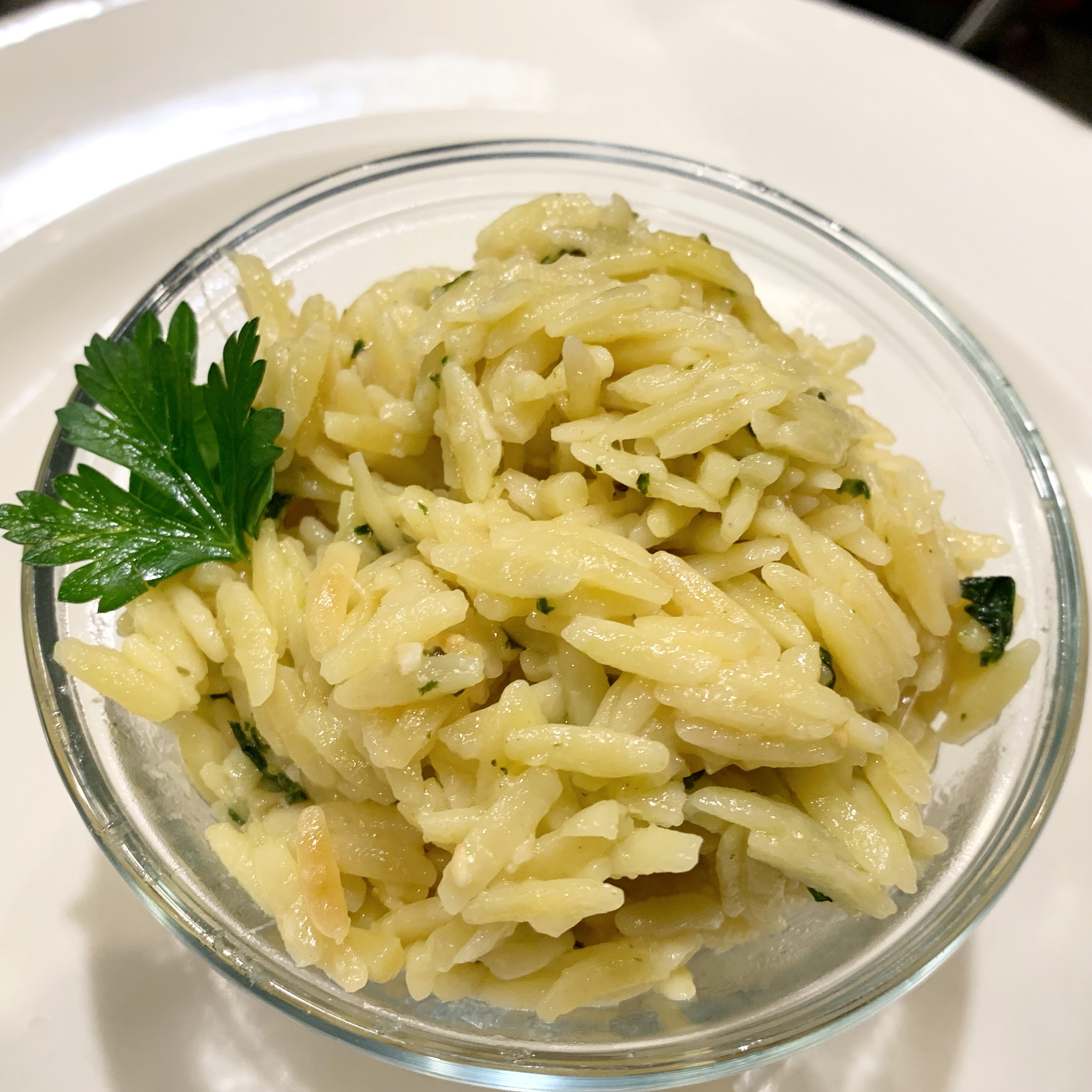 Orzo with Parmesan and Basil 