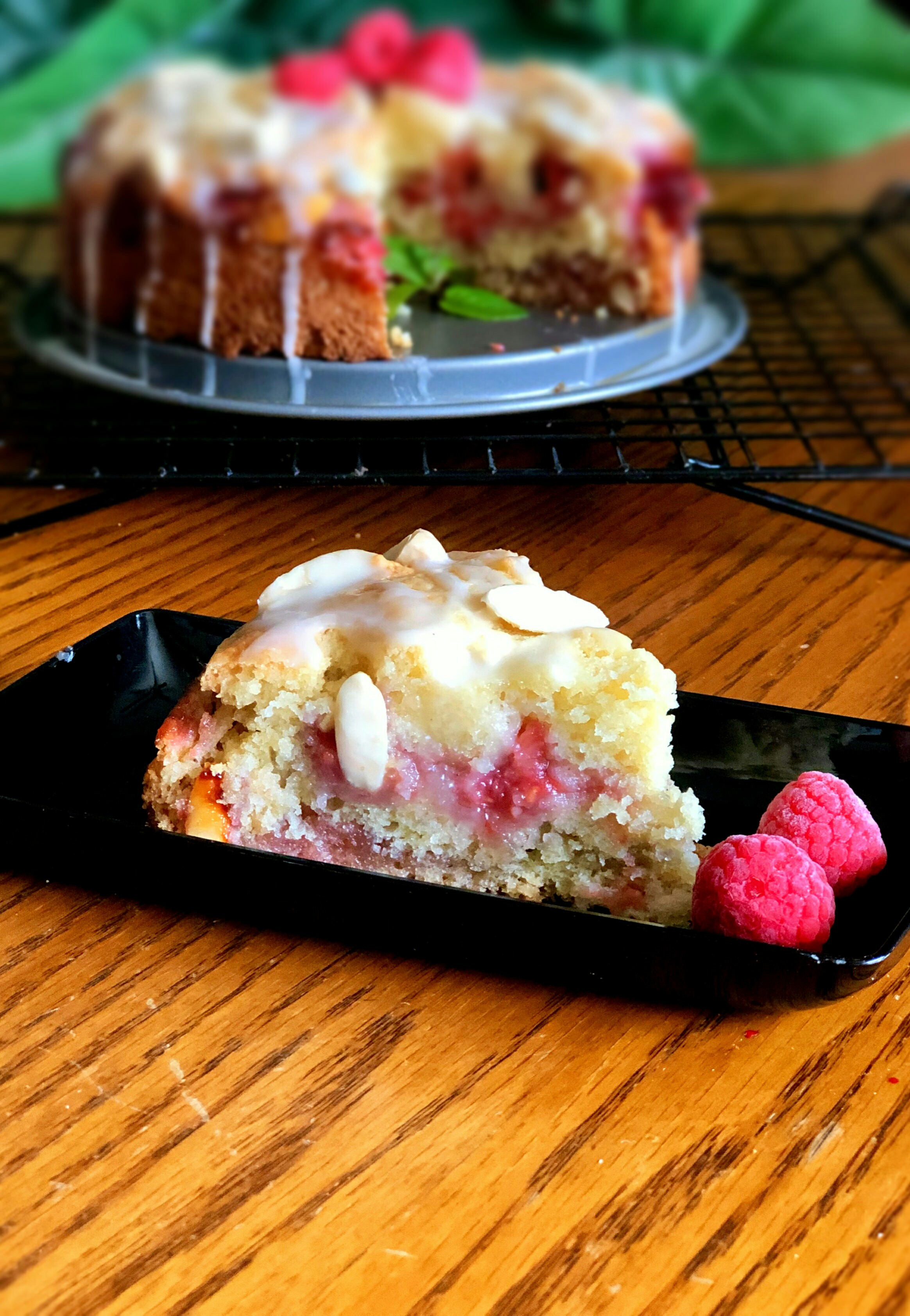 Raspberry Almond Coffeecake 