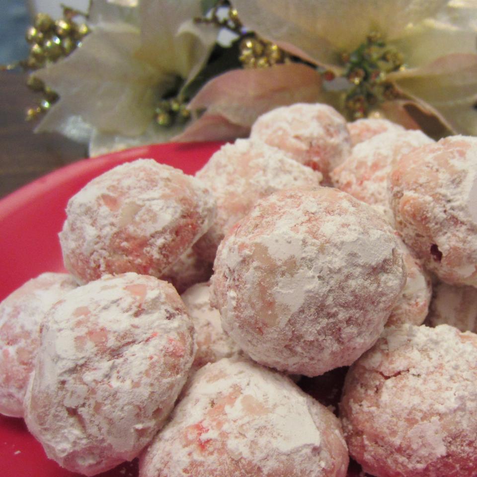 Cherry Snowball Cookies 