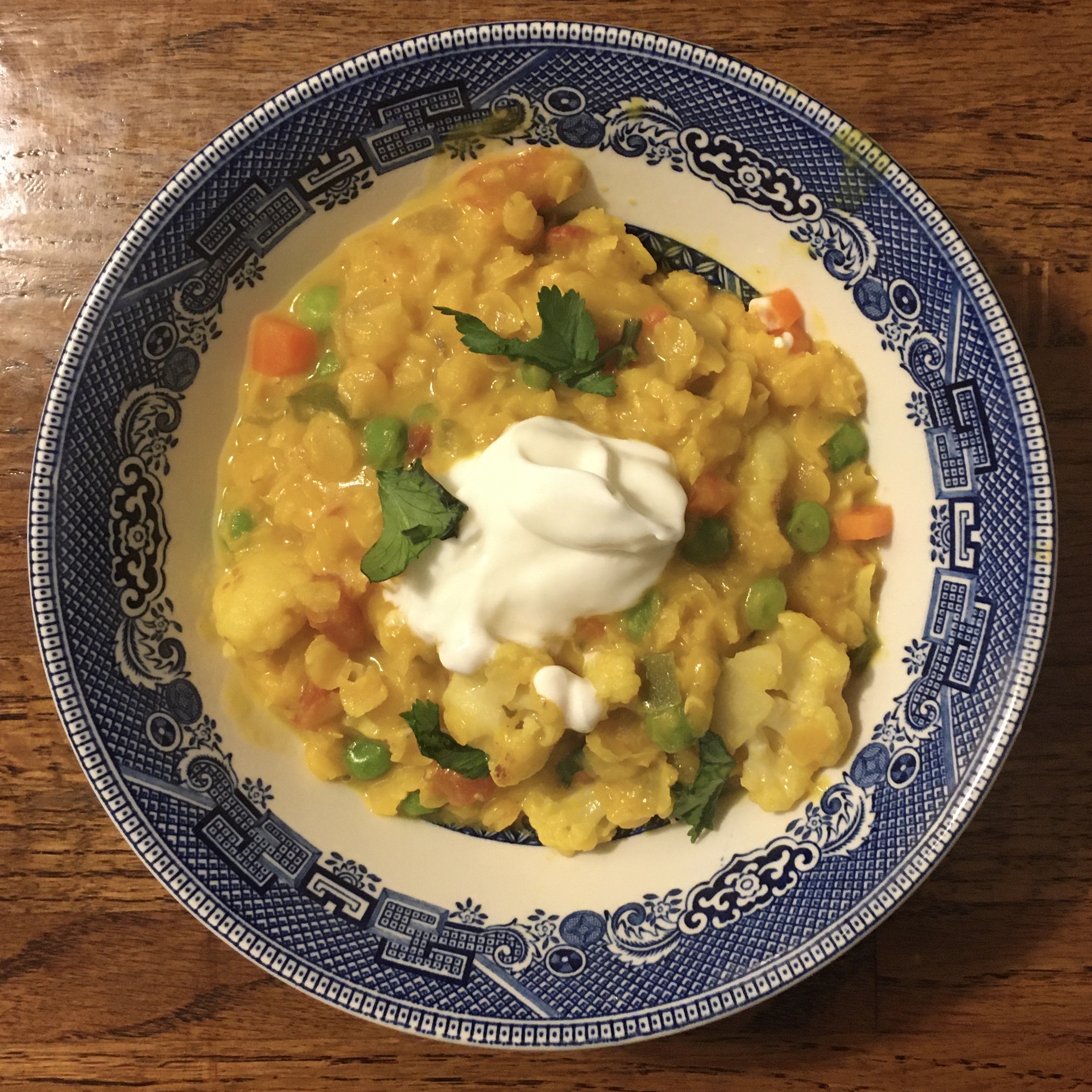 Coconut Red Lentil Curry Crowmish
