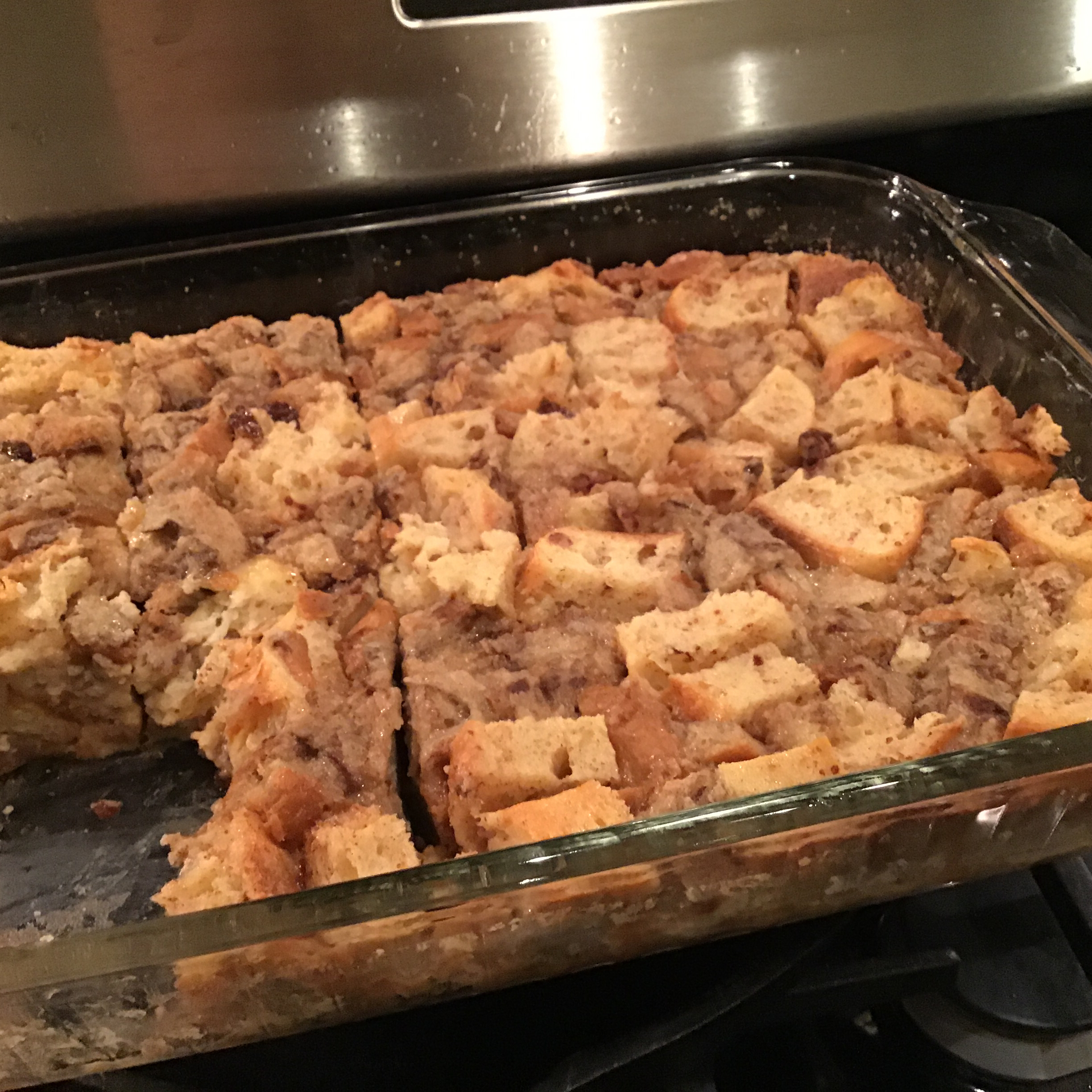 Bread Pudding with Praline Sauce 