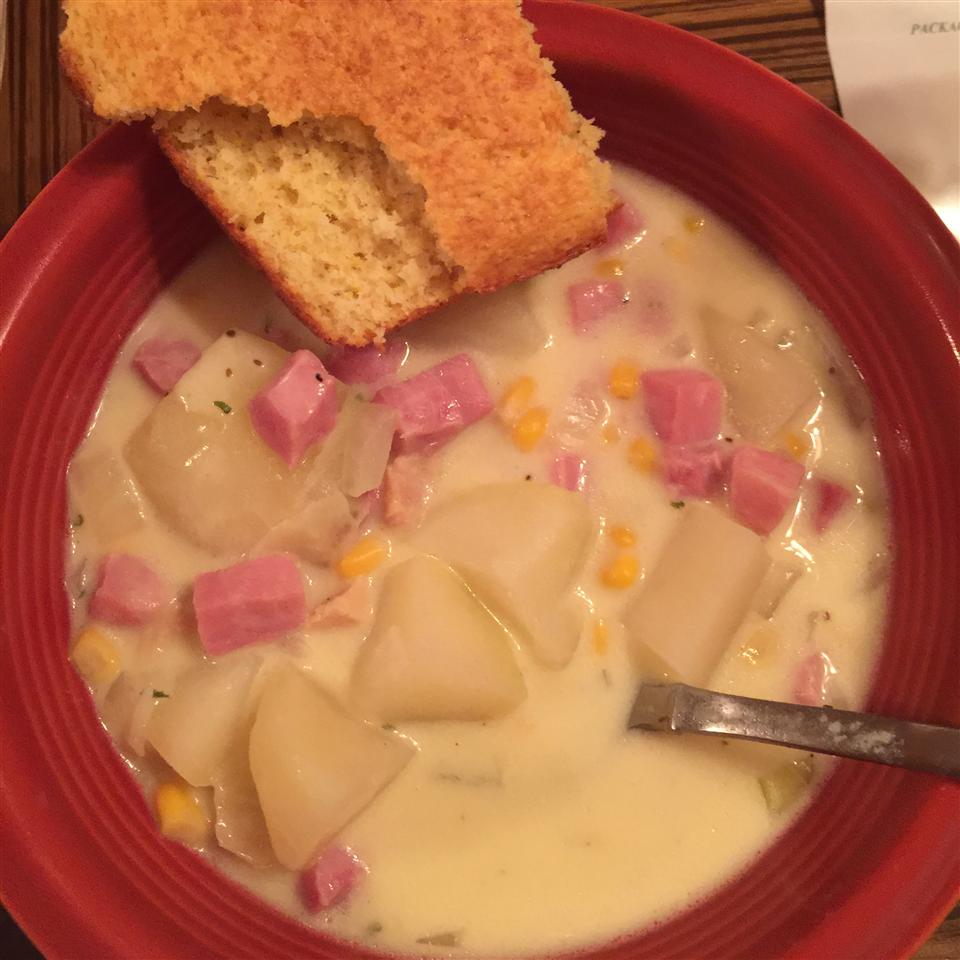 Slow Cooked Ham and Potato Chowder 