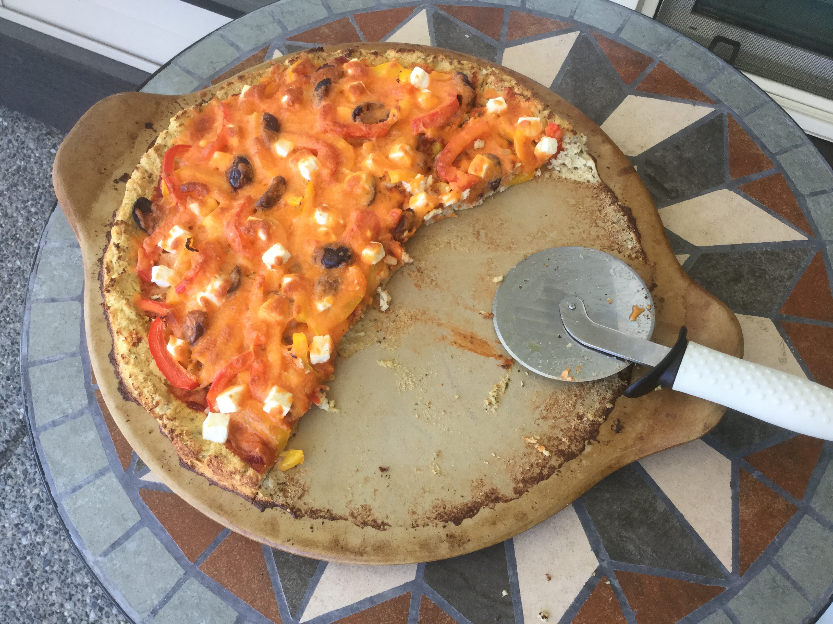 Cauliflower Almond Pizza Crust 
