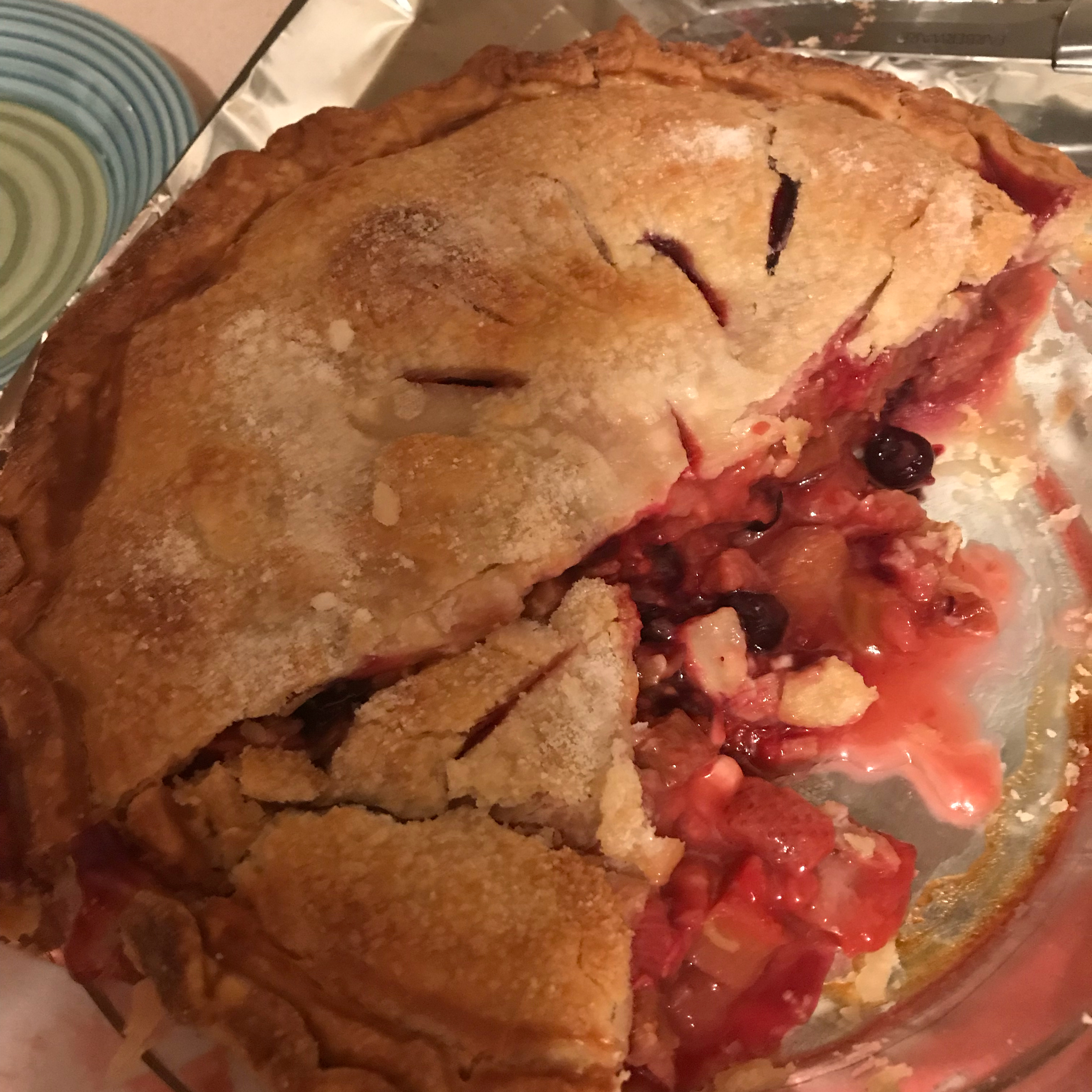 Berry Rhubarb Pie Dawn Gessner