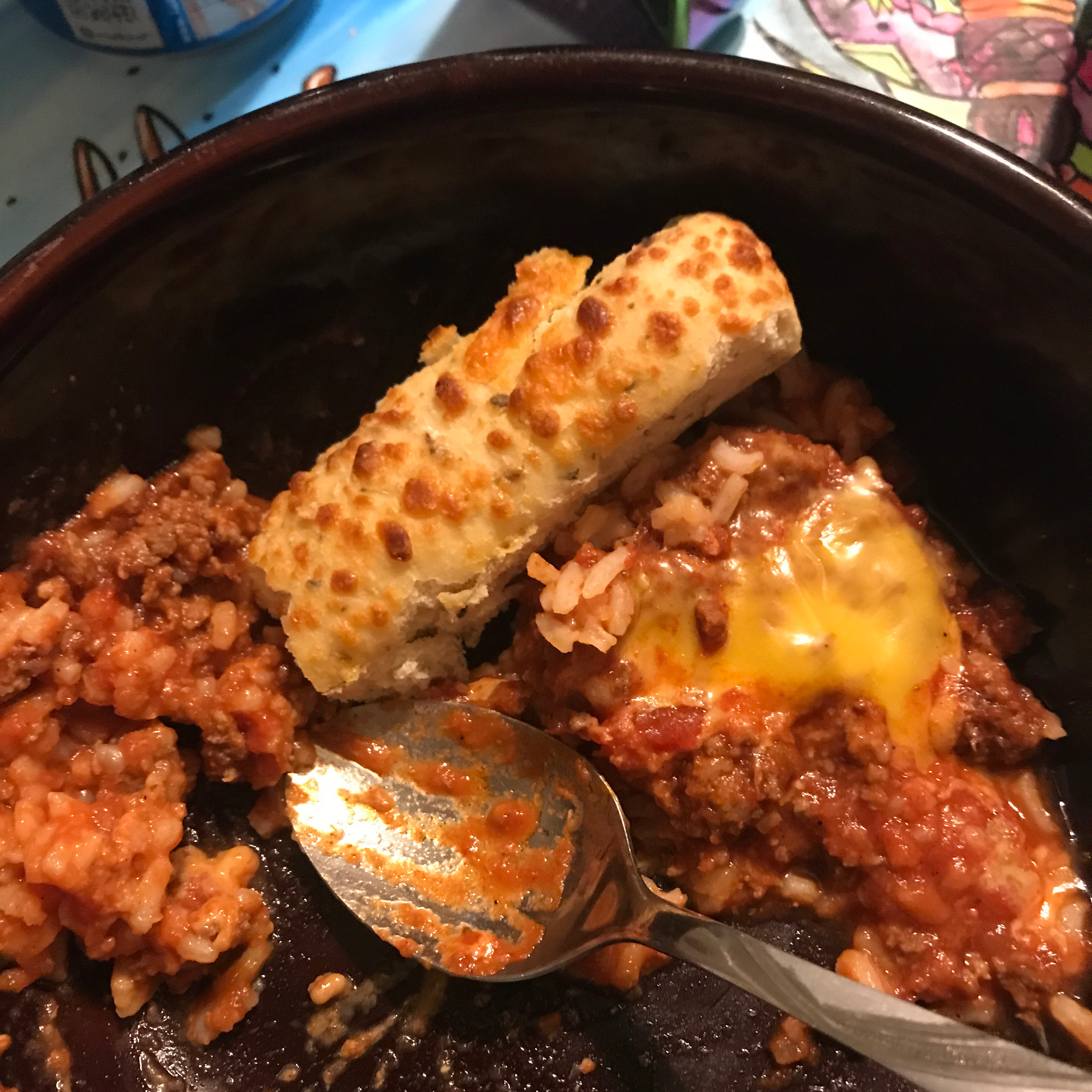 Ground Beef and Rice with Cheese 