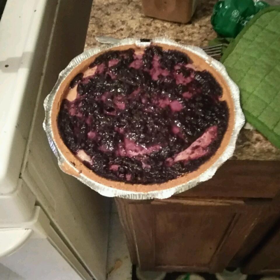 Red, White, and Blueberry Cheesecake Pie Steph Mckinley