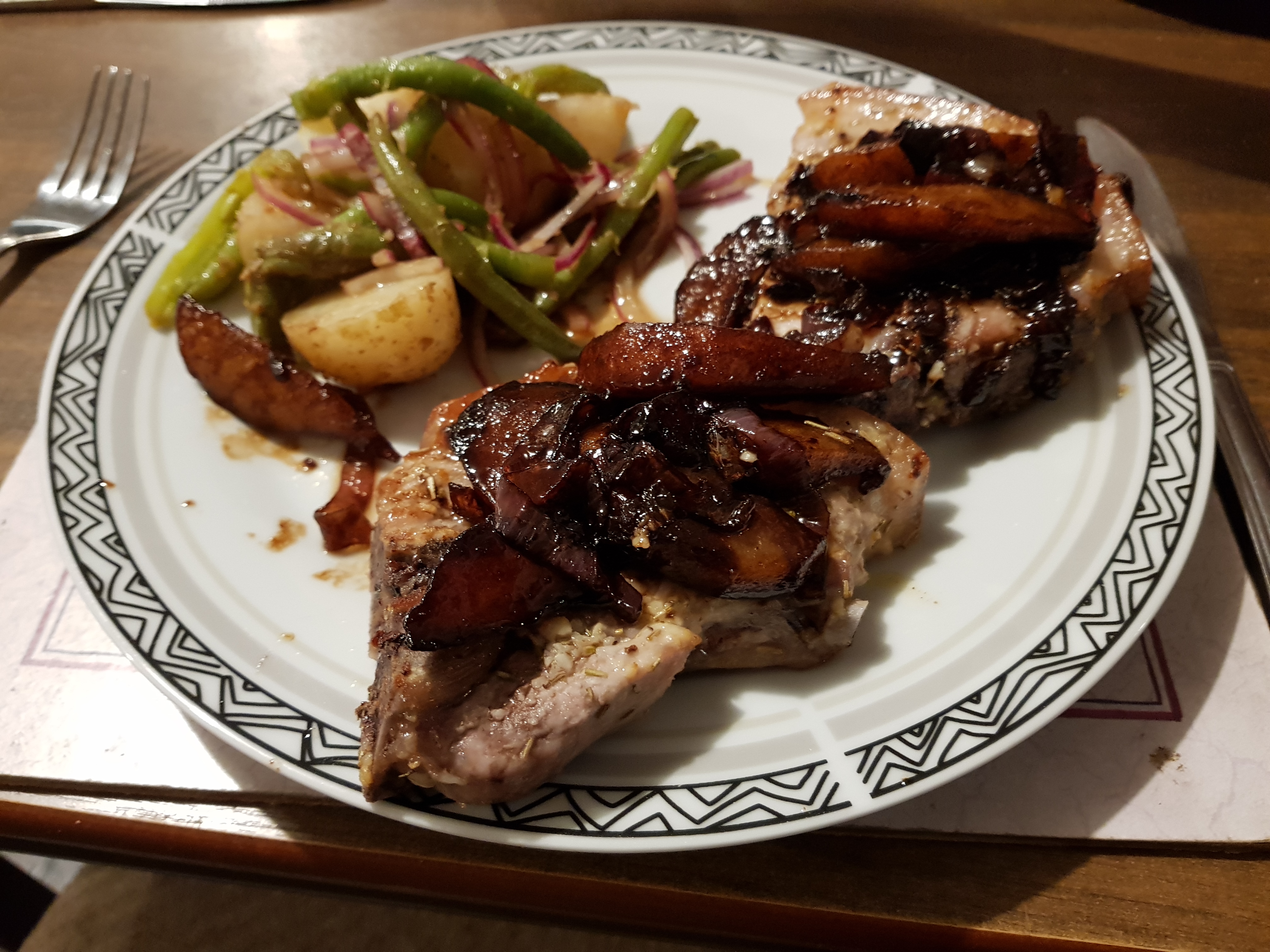 Grilled Pork Chops with Balsamic Caramelized Pears Dave Fine