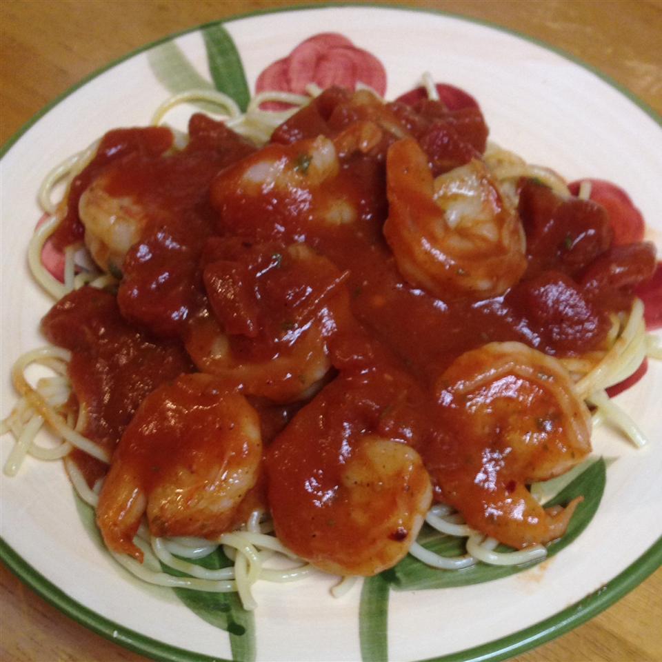Spicy Shrimp and Tomato Scampi 