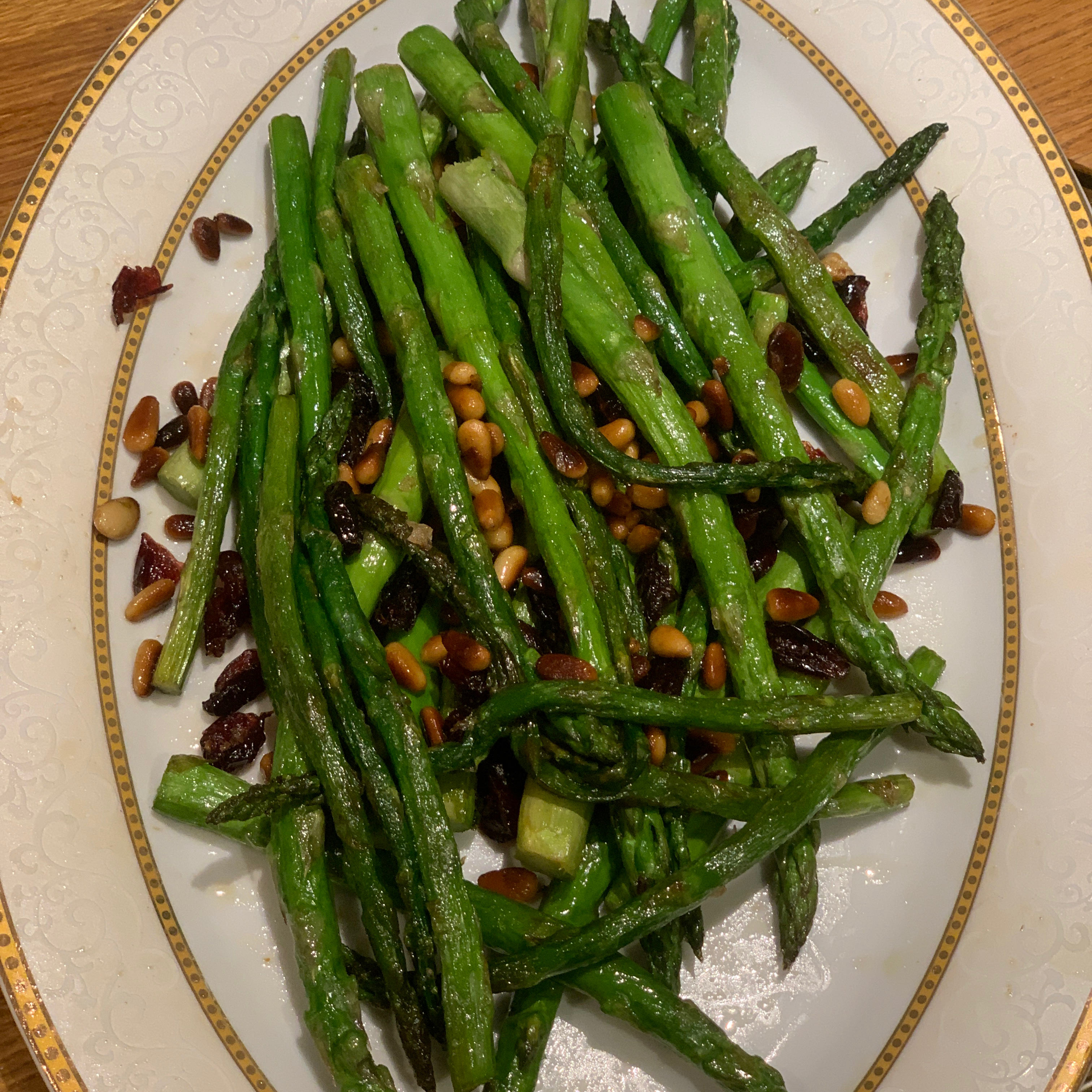Asparagus with Cranberries and Pine Nuts Michelle Benner
