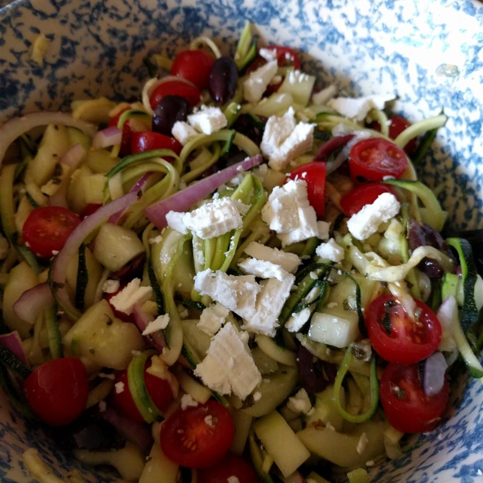 Greek Zoodle Salad 