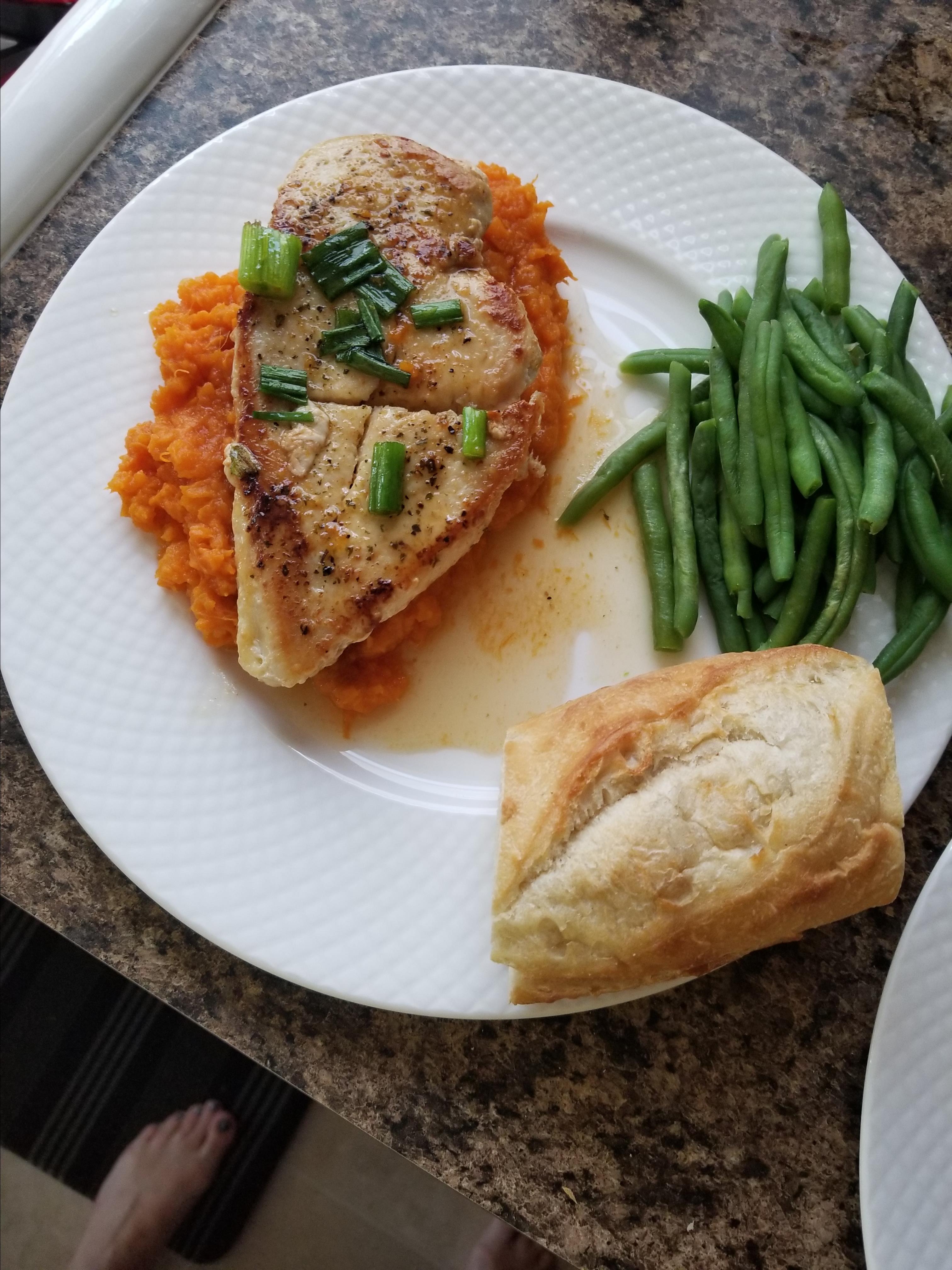 Maple Glazed Chicken with Sweet Potatoes 