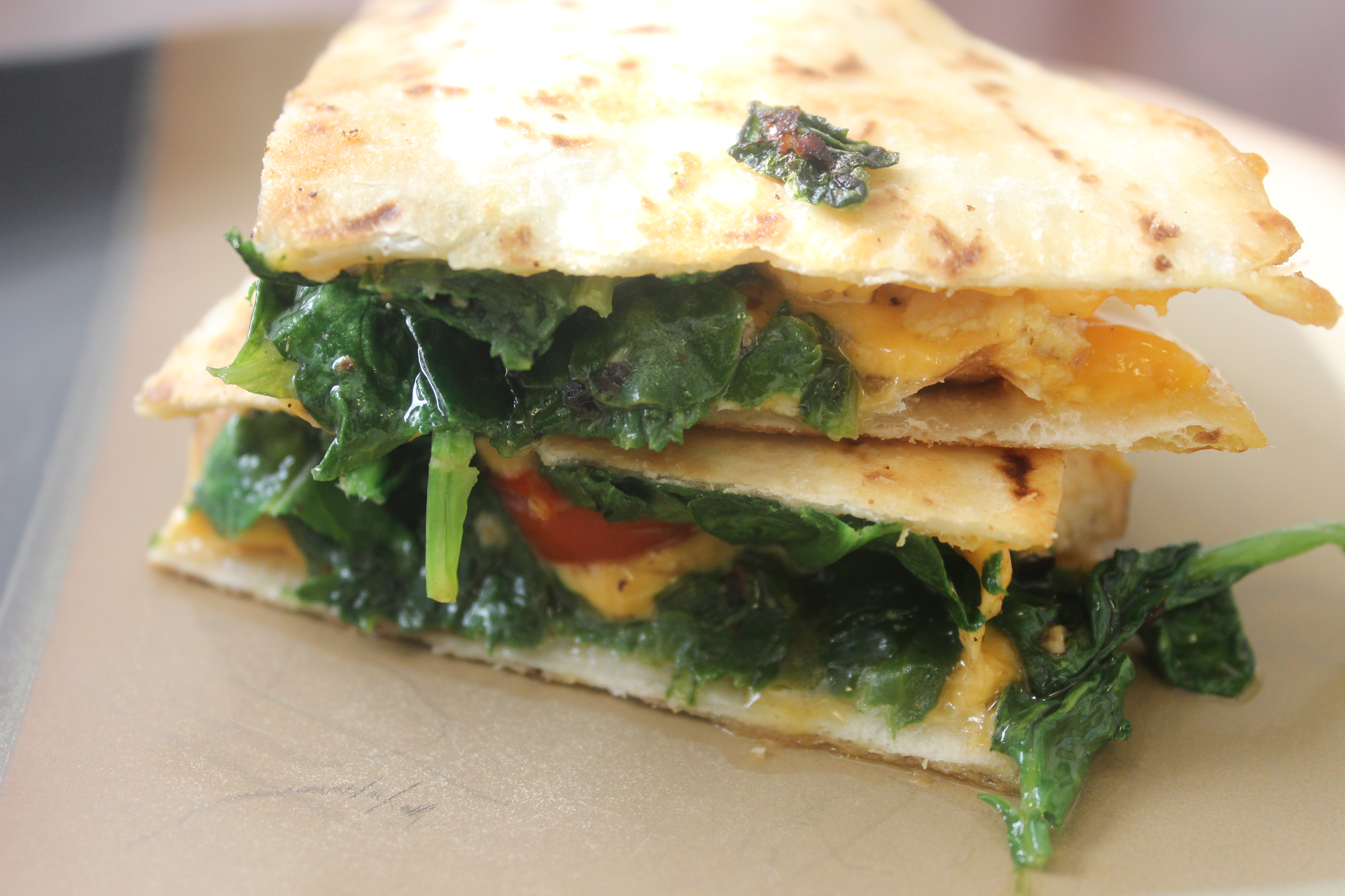 Chicken, Tomato, and Spinach Quesadillas mommyluvs2cook