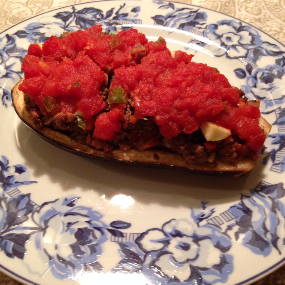 Baked Eggplant with Ground Beef 