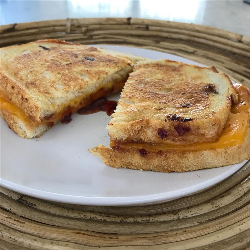 Roasted Raspberry Chipotle Grilled Cheese Sandwich on Sourdough 