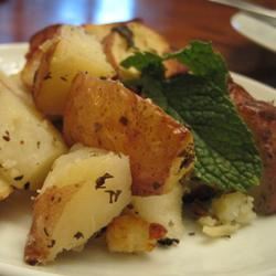 Herbed Greek Roasted Potatoes with Feta Cheese 