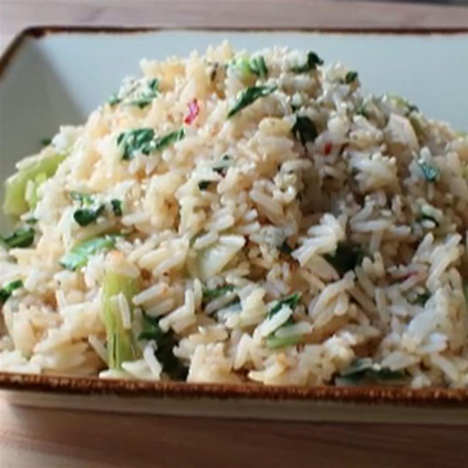 Bok Choy Steamed Rice 