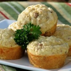 Savory Sausage, Cheese and Oat Muffins 