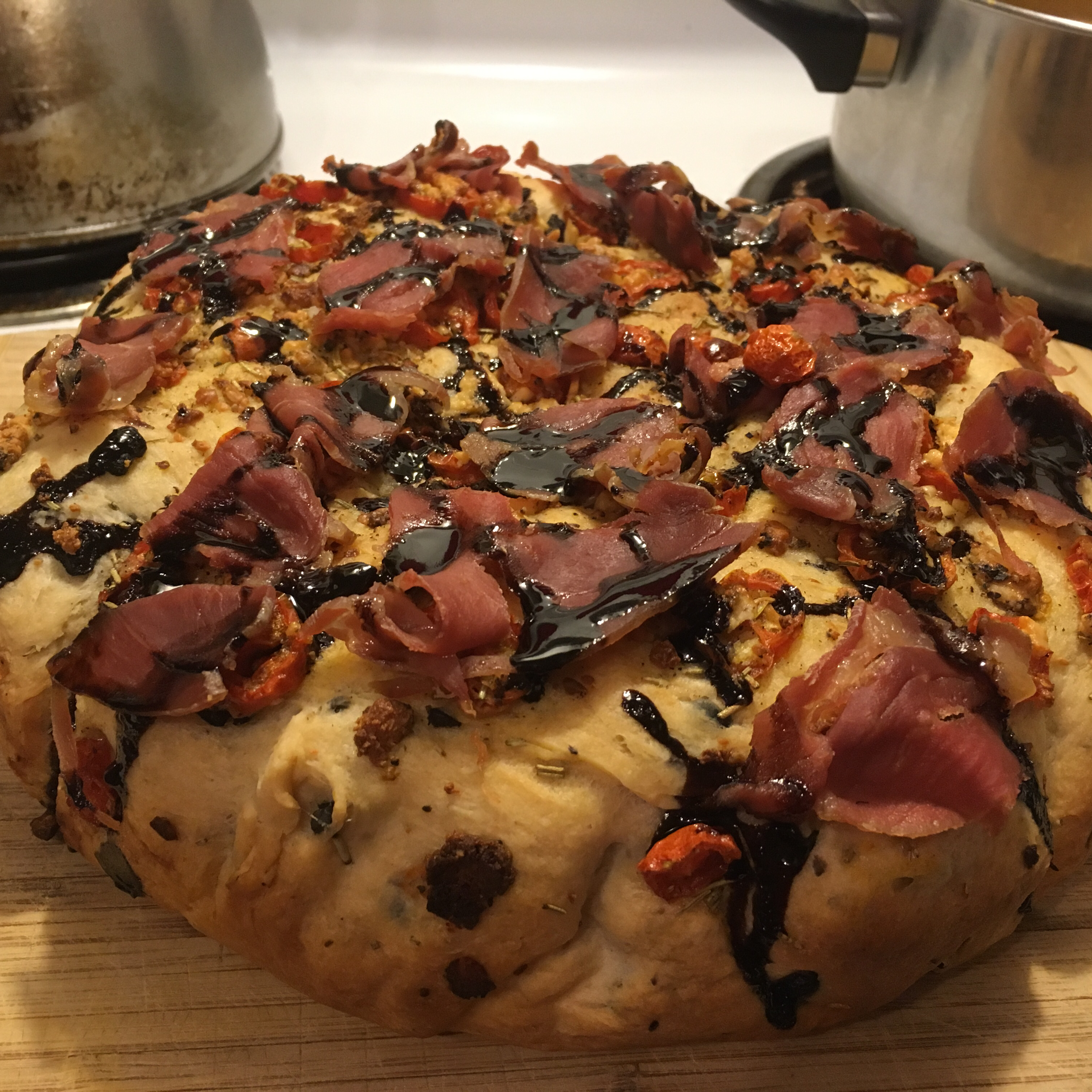 Black Olive and Rosemary Focaccia 