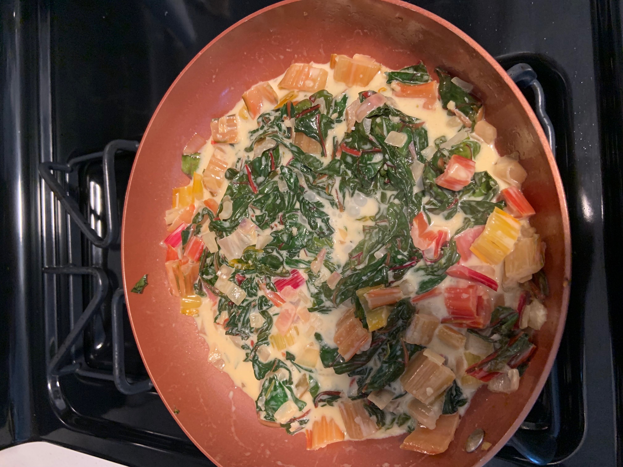Saut&eacute;ed Swiss Chard with Parmesan Cheese 
