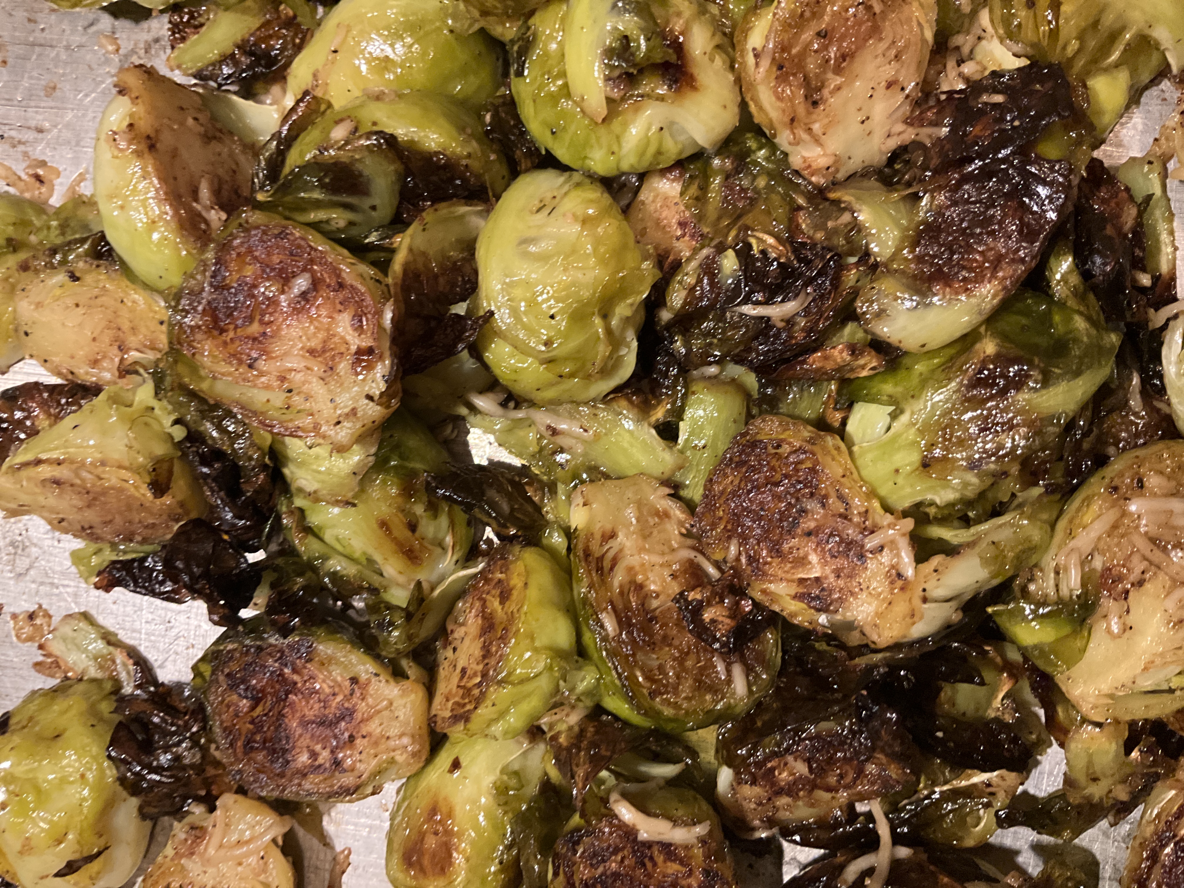 Roasted Brussels Sprouts with Parmesan 