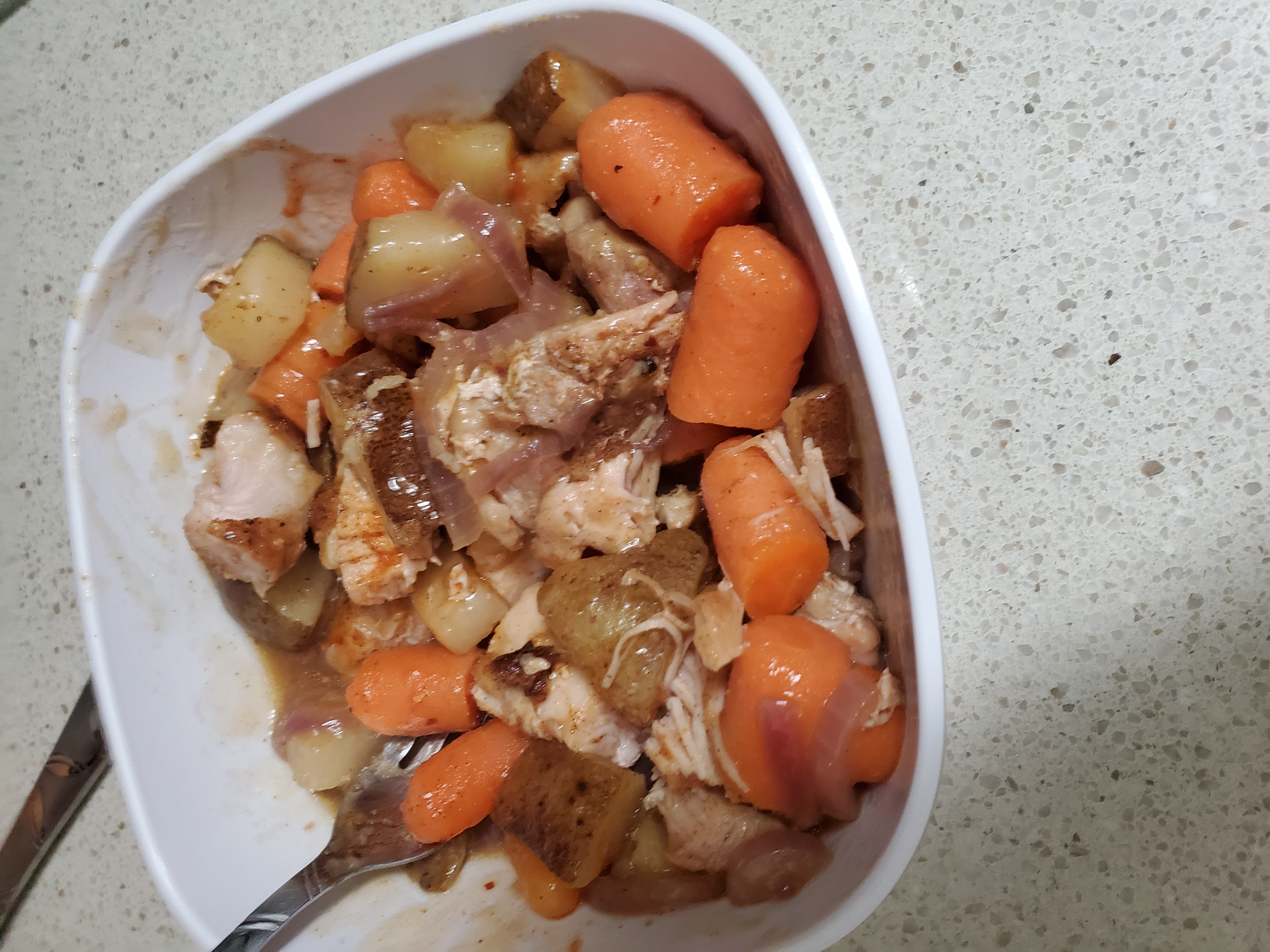 Skillet Chicken Thighs with Carrots and Potatoes Erica H