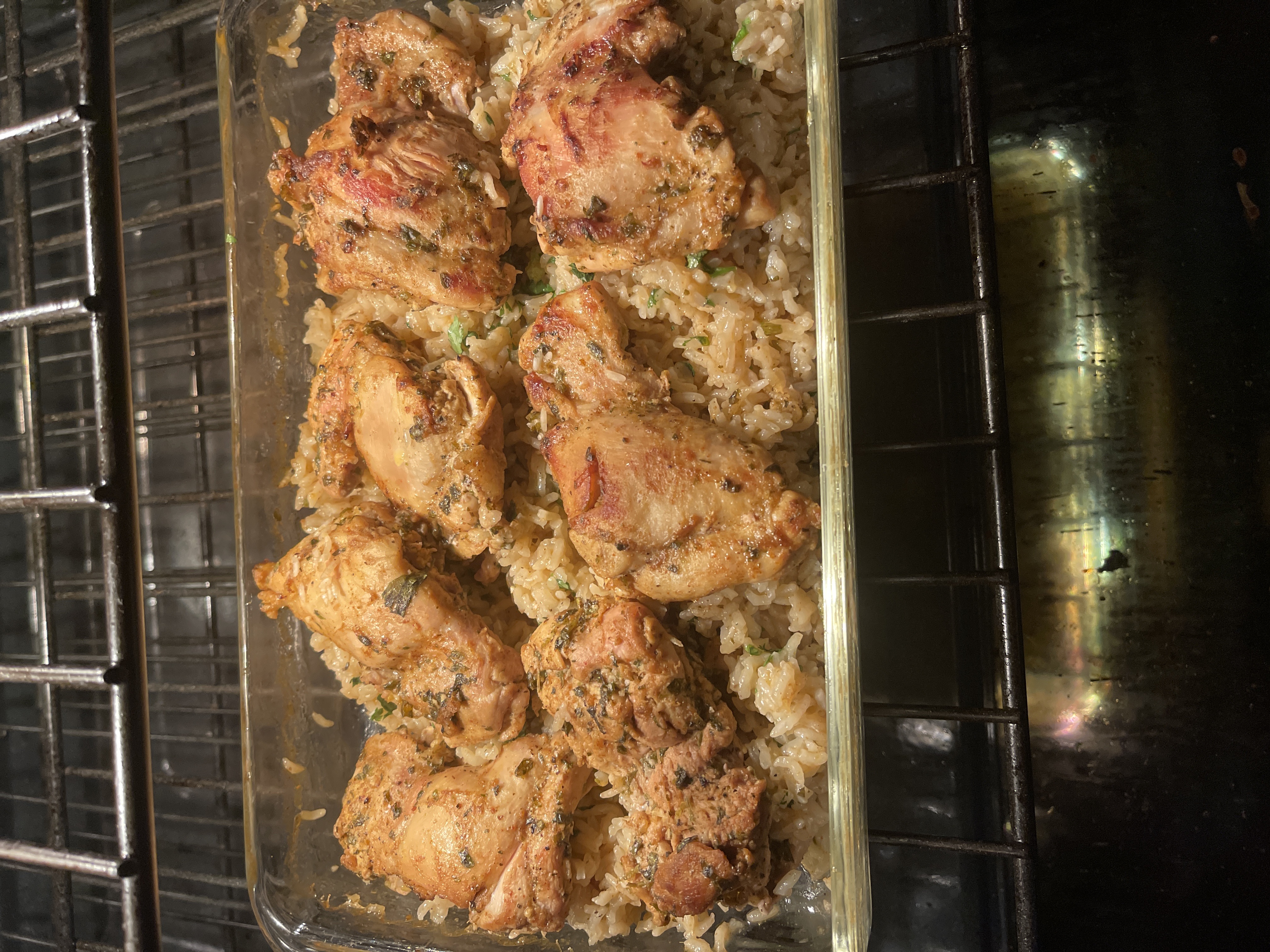 One-Pot Cilantro Lime Chicken Thighs and Rice 