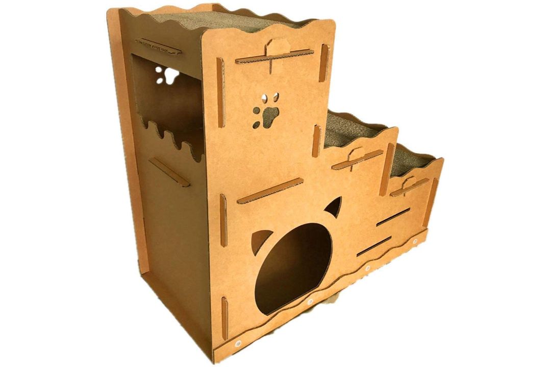 Cardboard Cat House & Scratcher