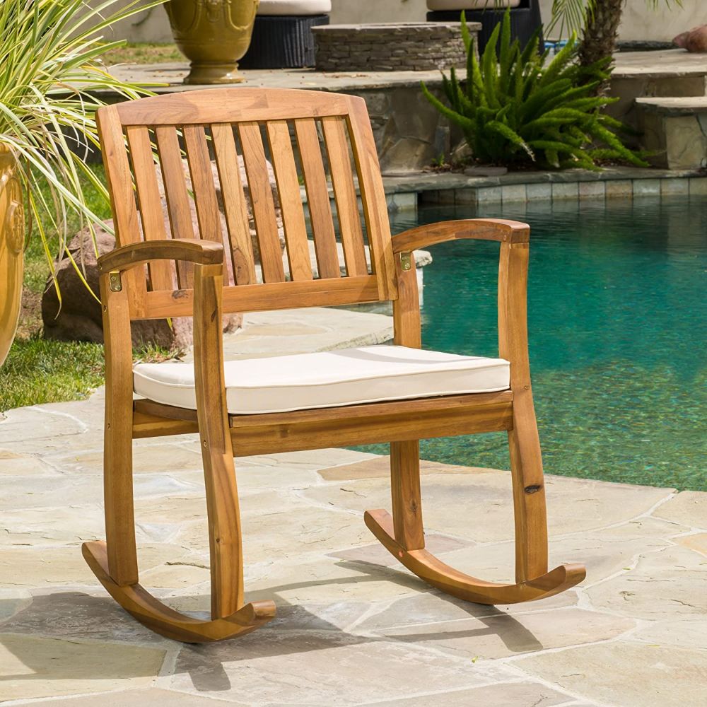 Rocking Chair with Cushioned Seat