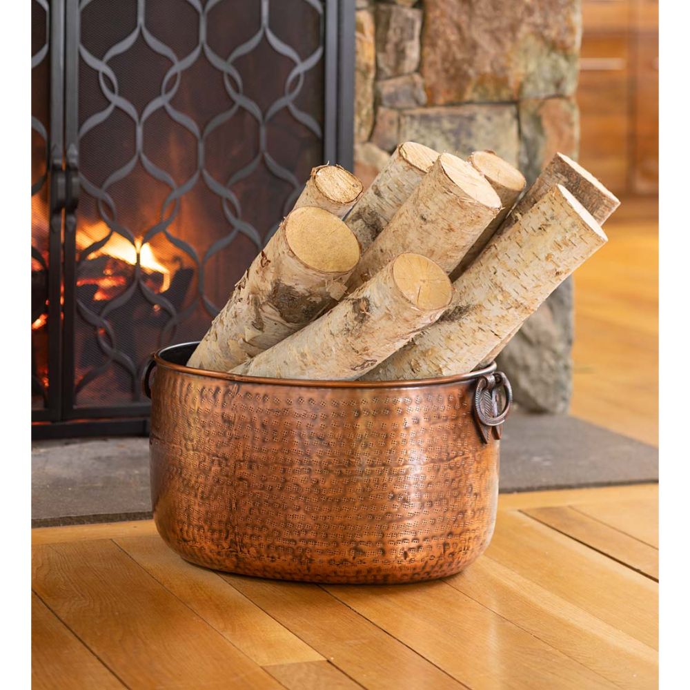 Firewood Buckets with Leaf Handles