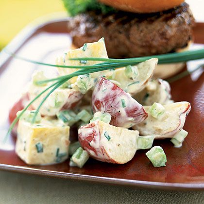 Two-Potato Salad with Mustard-Chive Dressing 