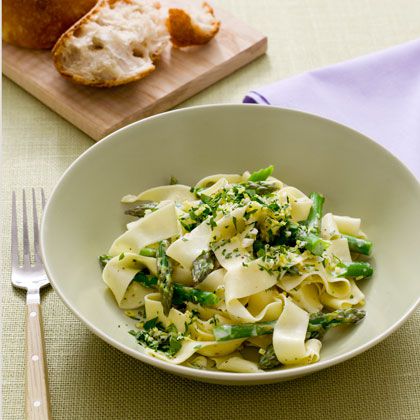Pappardelle with Lemon Gremolata and Asparagus 