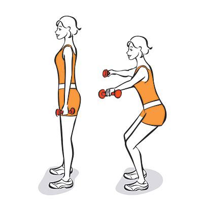 Squats With Lateral Shoulder Raises