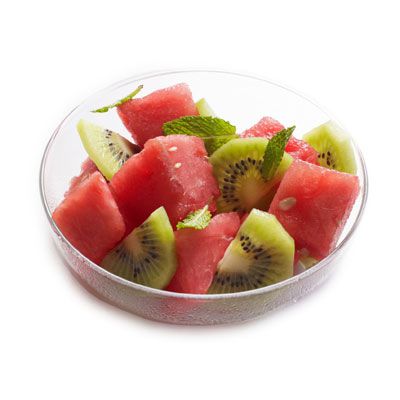 Watermelon, Kiwifruit, and Mint Salad