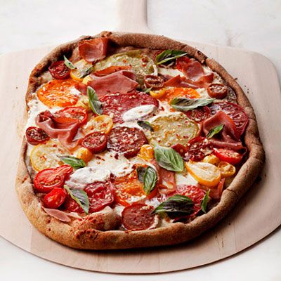 Basil and Tomato Pizza