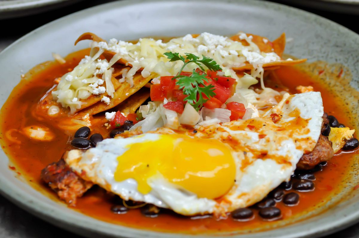 chilaquiles-beans