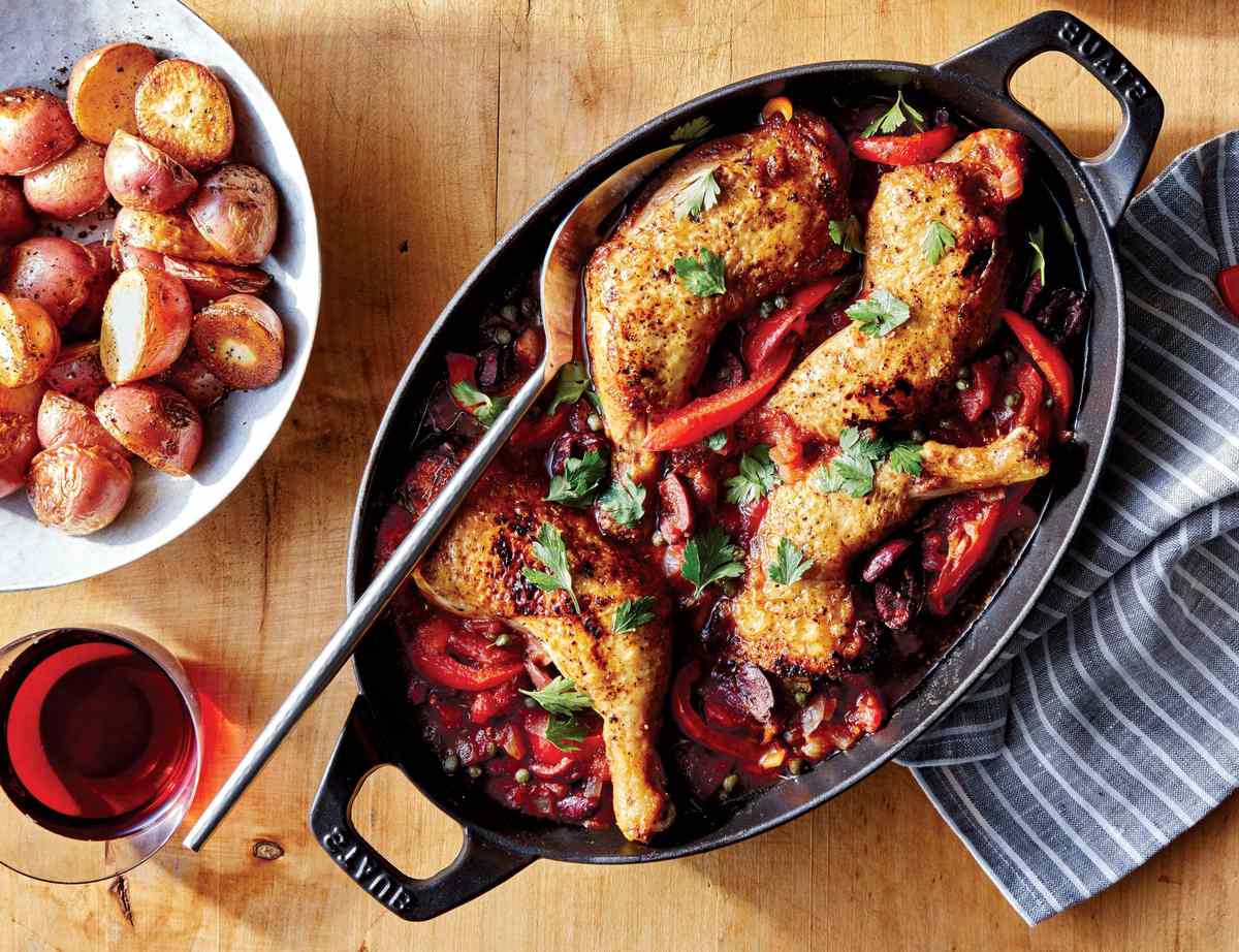 braised-chicken-peppers-tomatoes-olives-recipe