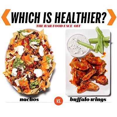 Which is healthier: Nachos or Buffalo wings?